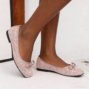 Chaussures plates pour femmes, <span class=keywords><strong>taille</strong></span> 44, respirantes, décontractées, avec nœud papillon, pour l'été - Product Image 2