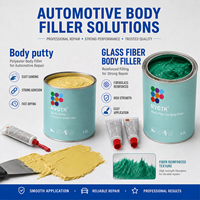 Mastic de carrosserie en polyester renforcé de fibres de verre pour réparation rapide des bosses automobiles, séchage rapide, ponçage facile, adhérence métallique, vente en gros
