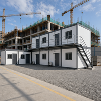 Maison préfabriquée modulaire détachable, conteneur portable pour logement de travailleurs sur chantier, dortoir en acier galvanisé de 20 pieds