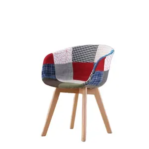 उच्च गुणवत्ता आधुनिक, आरामदायक असबाबवाला लकड़ी पैर कपड़े कपड़े कमरे में रहने वाले कुर्सी खाने की कुर्सियों