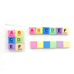 Nouveauté : Gomme à effacer carrée petite et polyvalente pour enfants, avec lettres anglaises ABC, fournitures scolaires - Product Image 5