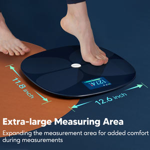 ब्लूटूथ स्मार्ट इलेक्ट्रॉनिक डिजिटल स्केल पोर्टेबल बैटरी संचालित फिटनेस के लिए सुपर पतली है - Product Image 6