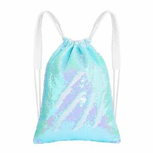 Custom Mermaid Sequin Dance <b>Bag</b> Sports Gym Beach Swim Backpack Birthday Easter Gift <b>Bag</b> Drawstring Backpack Kids Party - Product Image 6