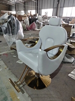 Chaise de coiffure hydraulique légère et portable avec appui-tête, équipement complet pour salon de coiffure mobile