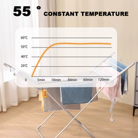 Séchoir à linge portable de luxe en aluminium pliable double multifonctionnel pour salle de bain, séchoir à vêtements automatique multifonctionnel