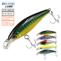 Leurre de pêche réaliste MISTER LURE 6.7g 75mm avec yeux 3D, action nageante, en plastique ABS, leurre dur coulant, type jerkbait, imitation de poisson-nageur