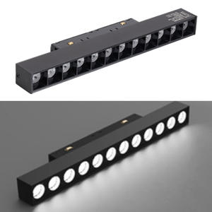 Rail lumineux <span class=keywords><strong>LED</strong></span> magnétique 12W 18W 24W, installation encastrée dissimulée, sans éclairage principal, utilisation en bureau, construction en aluminium, indice de protection IP44 - Product Image 2