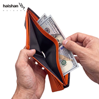 Dompet Lipat Tiga Pendek untuk Pria, Bahan Mikrofiber, Kapasitas Besar, Kantong Koin, Bisnis, Harian, Portabel, Ringan, Perjalanan