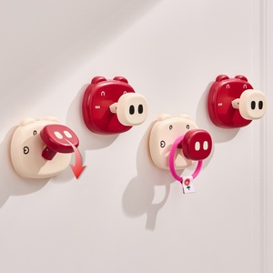 Custom Logo/Color Cartoon Suction Cup <b>Hook</b> Wall Hanging Adhesive <b>Hook</b> Paper Washcloth Storage Hanger Rear <b>Hook</b> for Bathroom - Product Image 4