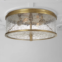 Lustre à deux niveaux Liaison avec verre craquelé