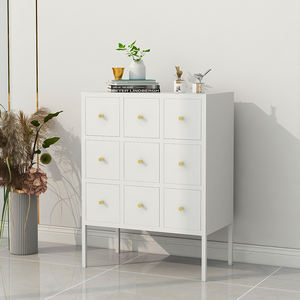 Armadio Moderno in Metallo con Ante in Vetro, Popolare Arredo per Casa e Hotel, per Soggiorno e Camera da Letto, Elegante Vetrina in Acciaio - Product Image 3