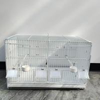 Cage à oiseaux rectangulaire pliable en métal pour l'élevage de perroquets, boîte pour animaux de compagnie, vente en gros 2026