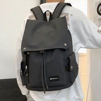 Sac à dos de voyage décontracté grande capacité 2025 en Oxford, imperméable, avec fermeture éclair en PU, style polyvalent unisexe, pour ordinateur portable