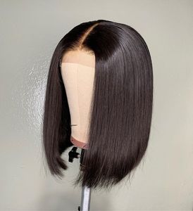 Parrucche Bob in <span class=keywords><strong>Capelli</strong></span> Umani Vergini Grezzi Vietnamiti Lisci Setosi per Donne Nere con Cuticole Allineate - Product Image 4