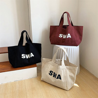 Sac fourre-tout personnalisé en toile de coton de style rétro américain, grande capacité, motif personnalisé, pour femmes