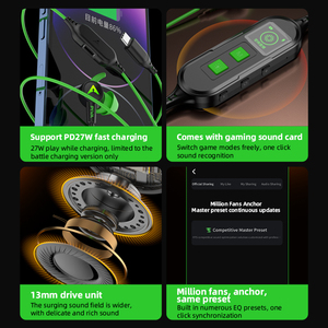 Tai nghe chơi game cầm tay bán chạy, chất lượng cao, đèn RGB, chuyên nghiệp, hỗ trợ USB-C, dành cho điện thoại - Product Image 3