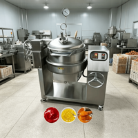 Mesin Perebus Vakum Stainless Steel Easy Clean untuk Konsentrasi Sirup Minuman, Ketel Berjaket Vakum Elektrik