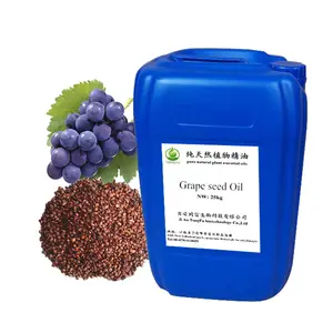 Óleo de semente de uva 100% natural prensado a frio Óleo de semente de uva orgânico puro para massagem, cuidados com os cabelos e pele