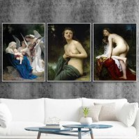 Reproduction giclée de l'œuvre de Bouguereau, « La naissance de Vénus », art sur toile de qualité muséale |   Peinture à l'huile classique française pour la décoration intérieure