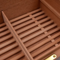 Boîte à cigares en bois Elegance Logo personnalisé pour le stockage des cigares Boîte à cigares de bureau de grande capacité