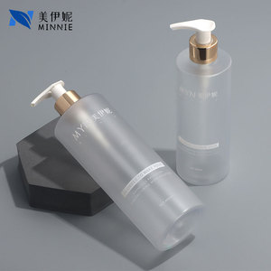 ขวดพลาสติกมินนี่ฟรอสต์ 300 มล. 500 มล. ขวดปั๊มโลชั่นทรงกระบอก PET สำหรับผลิตภัณฑ์ดูแลประจำวัน - Product Image 4