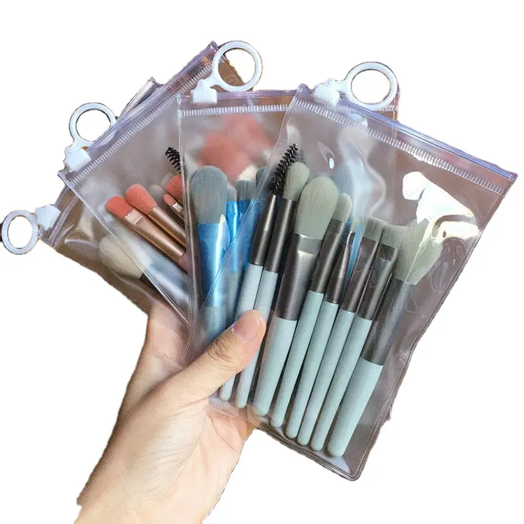 Manche en plastique mat ensemble de pinceaux de maquillage outils de beauté meilleure vente outils cosmétiques Logo personnalisé 8 pièces/ensemble mini pinceaux de maquillage pour fille