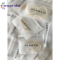 Bolsa de Joyería Personalizada con Logotipo Impreso, de PVC Plástico Esmerilado, con Cierre Deslizante, para Aretes, Collares, Anillos, Pulseras y Cosméticos