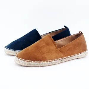 Wholesale Custom Micro Fabric Fisherman Flat Shoes,Espadrille Flats Made In China