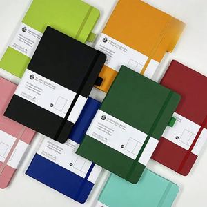 2024 B5 A5 A6 A7 Custom Dotted Hard Cover Leather Elastic Band PU Monthly Daily Yearly Journal Planner Notebook Dairy - Product Image 2