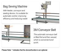 Machine de pesage et d'emballage de sacs tissés ouverts de 5kg à 50kg pour l'alimentation des volailles à sucre en langue espagnole