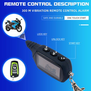 Alta Qualidade LCD <span class=keywords><strong>Two</strong></span>-<span class=keywords><strong>way</strong></span> PKE Display Nível De Óleo Motocicleta Carro Anti-roubo Sistema De Alarme De Segurança Motocicleta Bloqueio Acessórios - Product Image 5