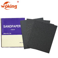 Papier abrasif en oxyde d'aluminium/carbure de silicium, grain 80, vente en gros, chinois, 10 pièces