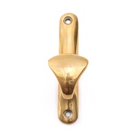 MAXERY Crochets muraux vintage en laiton massif, patère murale en laiton antique, support robuste en métal pour serviettes et peignoirs, pour salle de bain et entrée