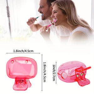 1 unidad de funda protectora portátil de plástico con clip para cabezales de cepillo de dientes, para uso doméstico y de viaje - Product Image 5