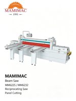 Scie à panneaux automatique à bras oscillant MAMIMAC MM6225 MM6232 pour le travail du bois, 380V 9.35KW, pour machines à panneaux à base de bois