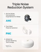 Écouteurs de sommeil Soundcore Sleep A30 par Anker, suppression des ronflements, écouteurs de sommeil intelligents à réduction active du bruit
