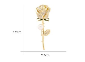 Bros Pin Corsage Wanita Mewah 2026, Elegan, Serbaguna, Bertabur Mutiara, Berlian Imitasi, Kristal, dan Rhinestone, Modis - Product Image 4