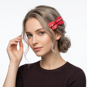 Pinza para el Cabello con Lazo de Purpurina Morada para Mujer, 10 cm, Accesorio de Moda para Fiestas, Alta Calidad, OEM, DIY, Letras - Product Image 3