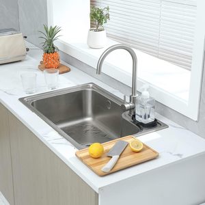 Porte-savon en silicone avec drain, plateau à savon, idéal pour distributeur, éponge, bouteille, tasse sur évier ou comptoir - Noir - Product Image 4