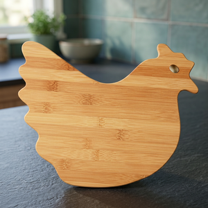 Planche à découper rectangulaire en bambou écologique Chaman India, style naturel, bloc de découpe en bois, outil de cuisine pour poulet et fromage - Product Image 3