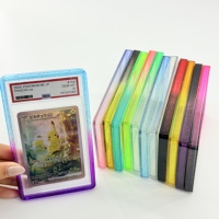 Protection en TPU pour cartes gradées PSA, plaque arrière transparente à paillettes dégradées, cadre résistant à la pression