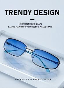 Gafas de Sol Ovaladas Sin Montura Estilo Y2K para Mujer, Novedad 2026, Gafas de Sol de Moda Premium con Estilo Europeo Americano para Comercio Transfronterizo - Product Image 2