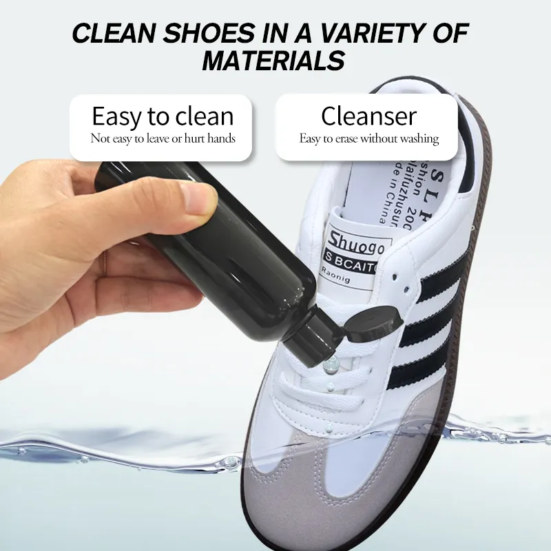 Fabrik Großhandel 3 In 1 Schaum Schuh reiniger Set Schuh pflege Kit Sneaker Schuh reinigungs bürste und Stoff