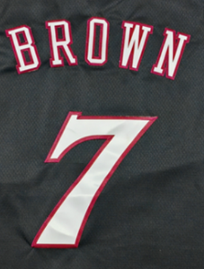 Maillots de basket-ball de haute qualité cousus pour l'équipe de Philadelphie, maillots des <span class=keywords><strong>76ers</strong></span> GOAT # 23 JAMES # 7 maillots marron 2026 en gros en stock - Product Image 4