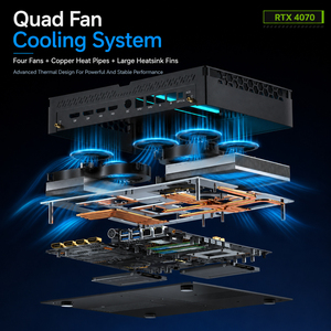 PC para Juegos RTX 4070 12g 14.ª Generación I9/i7/i5 Core I9-14900f/13900f/13700f DDR5 NVME SSD Mini Computadora de Escritorio MV300 MV300 MV300 MV30 - Product Image 3