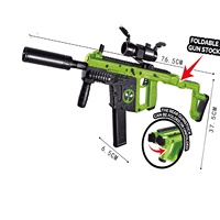 Pistolet à billes de gel électrique 76CM rechargeable, automatique, à vitesse rapide, pistolet à billes éclaboussantes, pistolet mitrailleur Vector pour garçons
