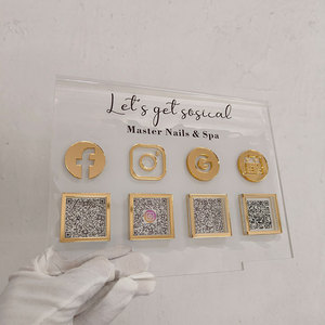 Venta al por mayor <span class=keywords><strong>Facebook</strong></span> <span class=keywords><strong>Instagram</strong></span> Tiktok espejo acrílico Social Media iconos Logo para Lets Get Social placa - Product Image 3