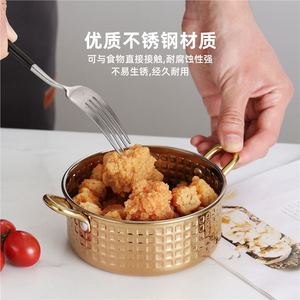 Stainless Steel Hammer Stamped Round <b>Pot</b> With Double Handles For Cooking <b>Soup</b> Ramen Noodles Snacks Porridge - Product Image 3