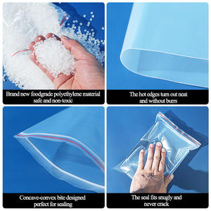 Sacs Ziplock transparents pour le stockage des aliments, sacs en plastique réutilisables pour l'organisation de la cuisine, petites, moyennes et grandes tailles - Product Image 5