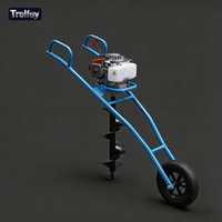 Tarière thermique portable sur chariot 99cc pour plantation de cocotiers